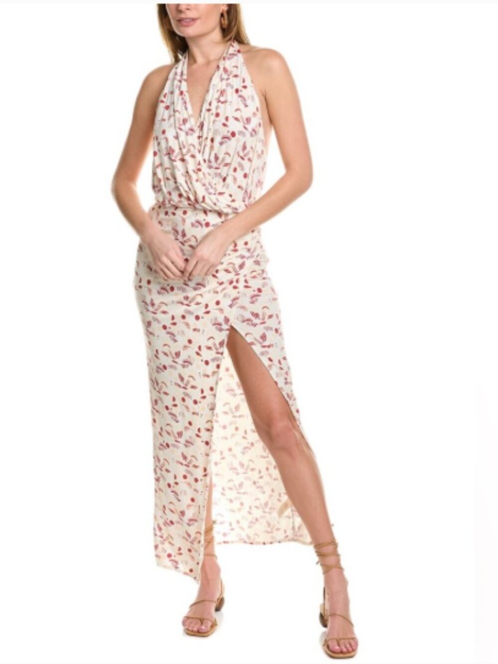 NWT Free People Daria Graphic Maxi Dress in Ivory‎ Combo X-Small